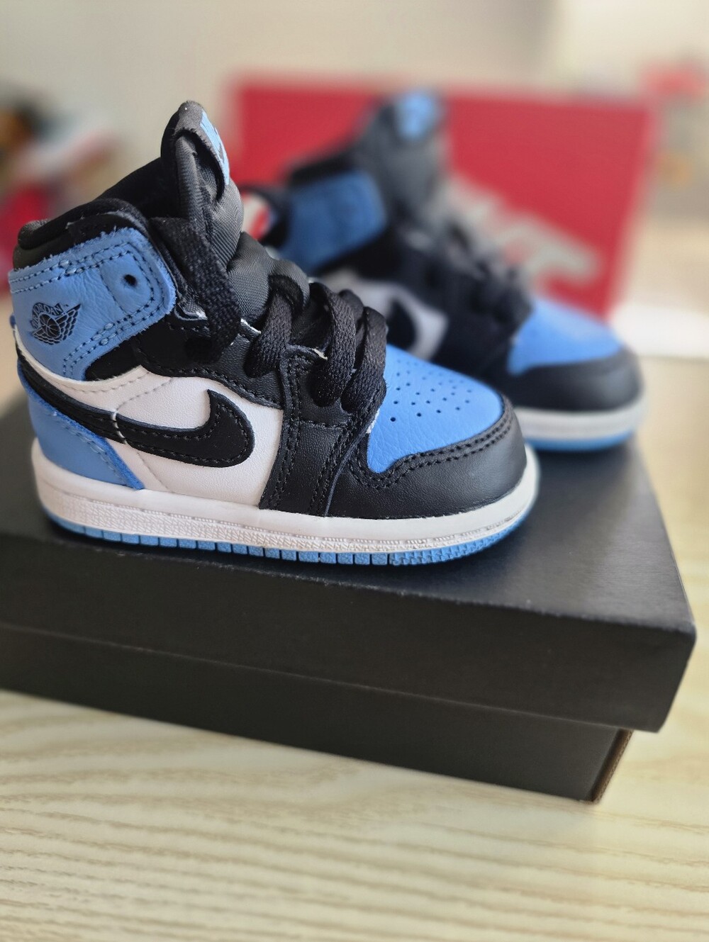 Nike Jordans Blue and Black High-Top Sneakers